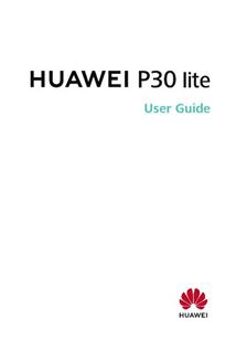 Huawei P30 Lite manual. Tablet Instructions.